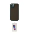 ieg™ iPhone 12 Pro Max Kılıf Ahenk Çizgi Serisi - Siyah Joko 5D Cam