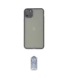 ieg™ iPhone 12 Pro Max Kılıf Ahenk Çizgi Serisi - Siyah Joko Magic 5D Cam