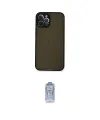 ieg™ iPhone 12 Pro Max Kılıf Ahenk Çizgi Serisi - Siyah Joko Magic 5D Cam