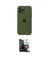 ieg™ iPhone 12 Pro Max Kılıf Ahenk Doku - Şeffaf Temperli Cam Ekran Koruyucu