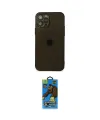 ieg™ iPhone 12 Pro Max Kılıf Ahenk Doku - Siyah 18D Cam Ekran Koruyucu