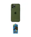 ieg™ iPhone 12 Pro Max Kılıf Ahenk Doku - Siyah 18D Cam Ekran Koruyucu