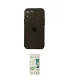 ieg™ iPhone 12 Pro Max Kılıf Ahenk Doku - Siyah 20D Premium Cam Ekran Koruyucu
