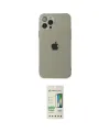 ieg™ iPhone 12 Pro Max Kılıf Ahenk Doku - Siyah 20D Premium Cam Ekran Koruyucu