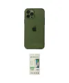 ieg™ iPhone 12 Pro Max Kılıf Ahenk Doku - Siyah 20D Premium Cam Ekran Koruyucu