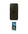 ieg™ iPhone 12 Pro Max Kılıf Ahenk Doku - Siyah 34D Izgaralı Cam