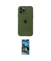 ieg™ iPhone 12 Pro Max Kılıf Ahenk Doku - Siyah 34D Izgaralı Cam