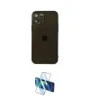 ieg™ iPhone 12 Pro Max Kılıf Ahenk Doku - Siyah 3D Antistatik Cam Ekran Koruyucu