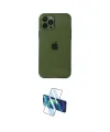 ieg™ iPhone 12 Pro Max Kılıf Ahenk Doku - Siyah 3D Antistatik Cam Ekran Koruyucu
