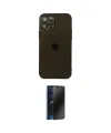 ieg™ iPhone 12 Pro Max Kılıf Ahenk Doku - Siyah 3D Antistatik Hayalet Cam Ekran Koruyucu
