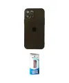 ieg™ iPhone 12 Pro Max Kılıf Ahenk Doku - Siyah 5D Eko Cam Ekran Koruyucu