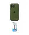 ieg™ iPhone 12 Pro Max Kılıf Ahenk Doku - Siyah 5D Eko Cam Ekran Koruyucu