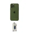 ieg™ iPhone 12 Pro Max Kılıf Ahenk Doku - Siyah Bilvis Hayalet Cam Ekran Koruyucu