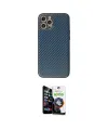 ieg™ iPhone 12 Pro Max Kılıf Ahenk Işık - Şeffaf Temperli Cam Ekran Koruyucu
