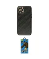 ieg™ iPhone 12 Pro Max Kılıf Ahenk Işık - Siyah 18D Cam Ekran Koruyucu