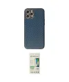 ieg™ iPhone 12 Pro Max Kılıf Ahenk Işık - Siyah 20D Premium Cam Ekran Koruyucu