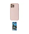 ieg™ iPhone 12 Pro Max Kılıf Ahenk Işık - Siyah 34D Izgaralı Cam
