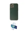ieg™ iPhone 12 Pro Max Kılıf Ahenk Işık - Siyah 3D Antistatik Cam Ekran Koruyucu