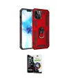 ieg™ iPhone 12 Pro Max Kılıf Ahenk Klasik Koleksiyonu - Şeffaf Temperli Cam Ekran Koruyucu