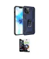 ieg™ iPhone 12 Pro Max Kılıf Ahenk Klasik Koleksiyonu - Şeffaf Temperli Cam Ekran Koruyucu