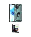 ieg™ iPhone 12 Pro Max Kılıf Ahenk Klasik Koleksiyonu - Şeffaf Temperli Cam Ekran Koruyucu