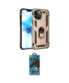 ieg™ iPhone 12 Pro Max Kılıf Ahenk Klasik Koleksiyonu - Siyah 18D Cam Ekran Koruyucu