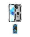 ieg™ iPhone 12 Pro Max Kılıf Ahenk Klasik Koleksiyonu - Siyah 18D Cam Ekran Koruyucu