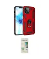 ieg™ iPhone 12 Pro Max Kılıf Ahenk Klasik Koleksiyonu - Siyah 20D Premium Cam Ekran Koruyucu