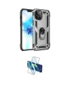 ieg™ iPhone 12 Pro Max Kılıf Ahenk Klasik Koleksiyonu - Siyah 3D Antistatik Cam Ekran Koruyucu
