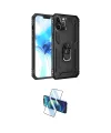 ieg™ iPhone 12 Pro Max Kılıf Ahenk Klasik Koleksiyonu - Siyah 3D Antistatik Cam Ekran Koruyucu