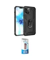 ieg™ iPhone 12 Pro Max Kılıf Ahenk Klasik Koleksiyonu - Siyah 5D Eko Cam Ekran Koruyucu