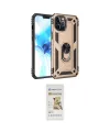 ieg™ iPhone 12 Pro Max Kılıf Ahenk Klasik Koleksiyonu - Siyah Mat Seramik Nano Ekran Koruyucu