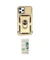 ieg™ iPhone 12 Pro Max Kılıf Ahenk Klasik - Siyah 20D Premium Cam Ekran Koruyucu