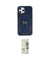 ieg™ iPhone 12 Pro Max Kılıf Ahenk Klasik - Siyah 20D Premium Cam Ekran Koruyucu