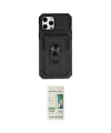 ieg™ iPhone 12 Pro Max Kılıf Ahenk Klasik - Siyah 20D Premium Cam Ekran Koruyucu