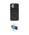 ieg™ iPhone 12 Pro Max Kılıf Ahenk Klasik - Siyah 3D Antistatik Seramik Nano Ekran Koruyucu