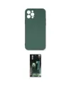 ieg™ iPhone 12 Pro Max Kılıf Ahenk Serisi - Siyah 360 Mat Full Body Arka Koruyucu