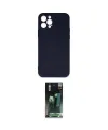 ieg™ iPhone 12 Pro Max Kılıf Ahenk Serisi - Siyah 360 Mat Full Body Arka Koruyucu