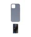 ieg™ iPhone 12 Pro Max Kılıf Ahenk Serisi - Siyah 3D Antistatik Hayalet Cam Ekran Koruyucu