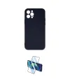 ieg™ iPhone 12 Pro Max Kılıf Ahenk Serisi - Siyah 3D Antistatik Seramik Nano Ekran Koruyucu