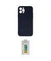ieg™ iPhone 12 Pro Max Kılıf Ahenk Serisi - Siyah Polymer Nano Ekran Koruyucu