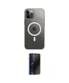 ieg™ iPhone 12 Pro Max Kılıf Ahenk Yansıma Prime - Siyah 3D Antistatik Hayalet Cam Ekran Koruyucu