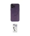 ieg™ iPhone 12 Pro Max Kılıf Akış Minimal Özel Seri - Şeffaf Uv Polymer Nano Ekran Koruyucu