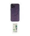ieg™ iPhone 12 Pro Max Kılıf Akış Minimal Özel Seri - Siyah 20D Premium Cam Ekran Koruyucu