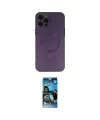 ieg™ iPhone 12 Pro Max Kılıf Akış Minimal Özel Seri - Siyah 34D Izgaralı Cam
