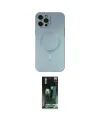 ieg™ iPhone 12 Pro Max Kılıf Akış Minimal Özel Seri - Siyah 360 Mat Full Body Arka Koruyucu