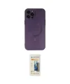ieg™ iPhone 12 Pro Max Kılıf Akış Minimal Özel Seri - Siyah 6D Mat Seramik Hayalet Nano Ekran Koruyucu