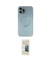 ieg™ iPhone 12 Pro Max Kılıf Akış Minimal Özel Seri - Siyah 6D Mat Seramik Hayalet Nano Ekran Koruyucu