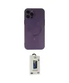 ieg™ iPhone 12 Pro Max Kılıf Akış Minimal Özel Seri - Siyah Bilvis Hayalet Cam Ekran Koruyucu