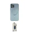 ieg™ iPhone 12 Pro Max Kılıf Akış Minimal Özel Seri - Siyah Bilvis Hayalet Cam Ekran Koruyucu